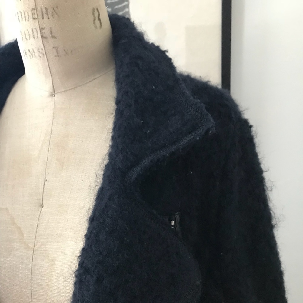 Knee length moto coat